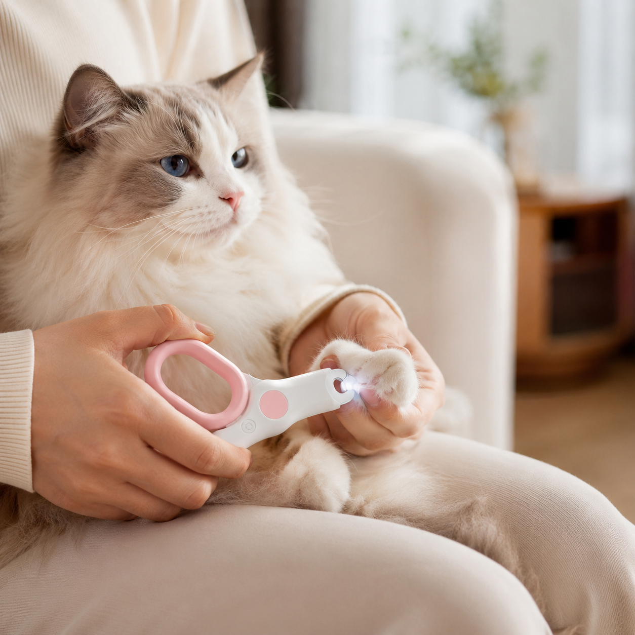 Pet Nail Clipper with LED Light – Cat & Small Dog Claw Trimmer