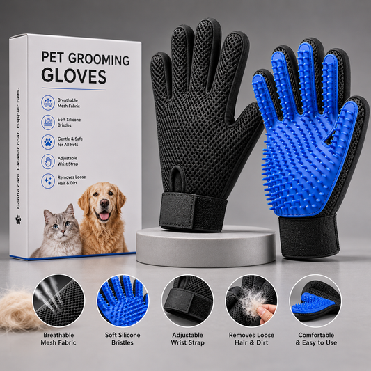 The Grooming Glove — Soft Silicone Deshedding Brush