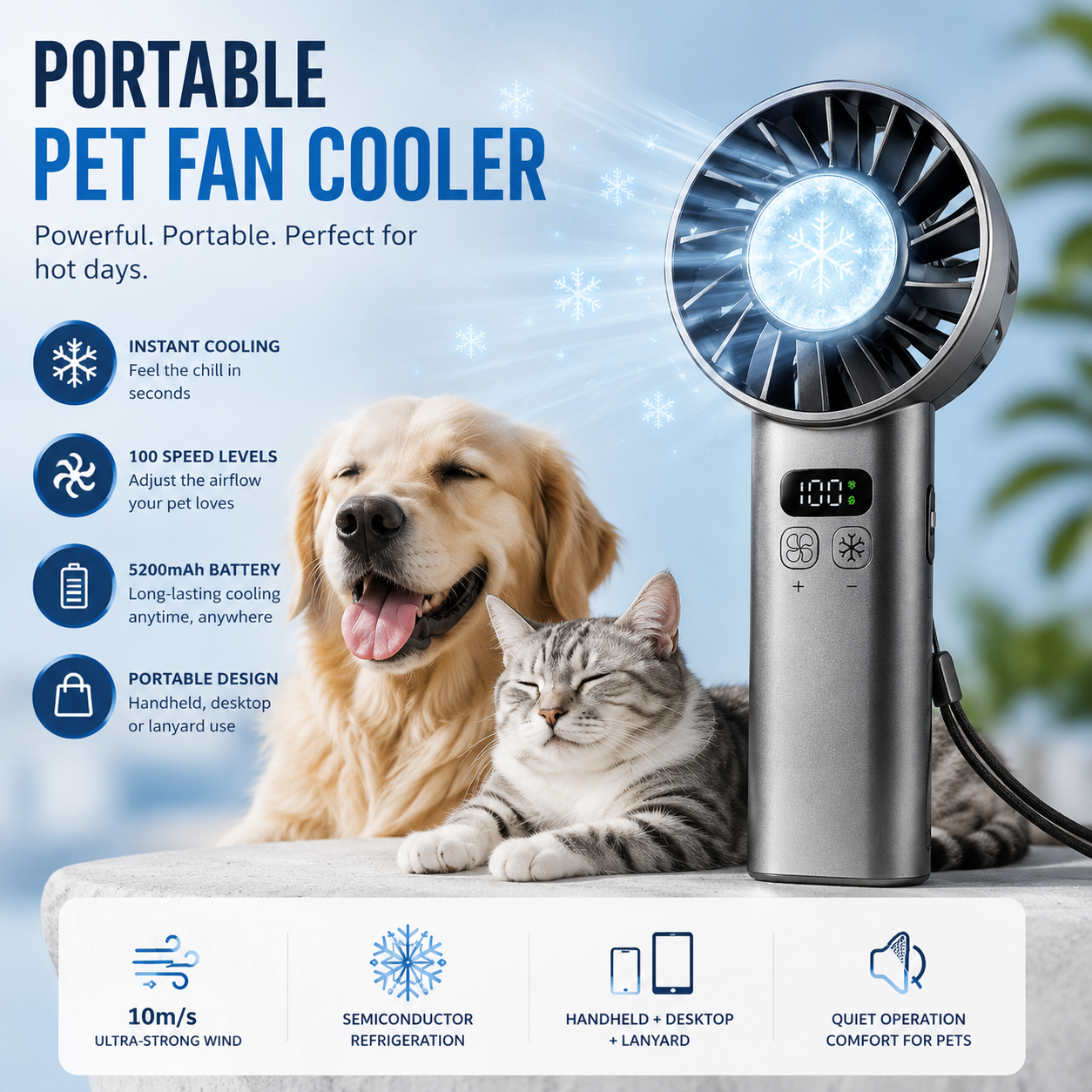 The Breeze — Portable Pet Cooling Fan