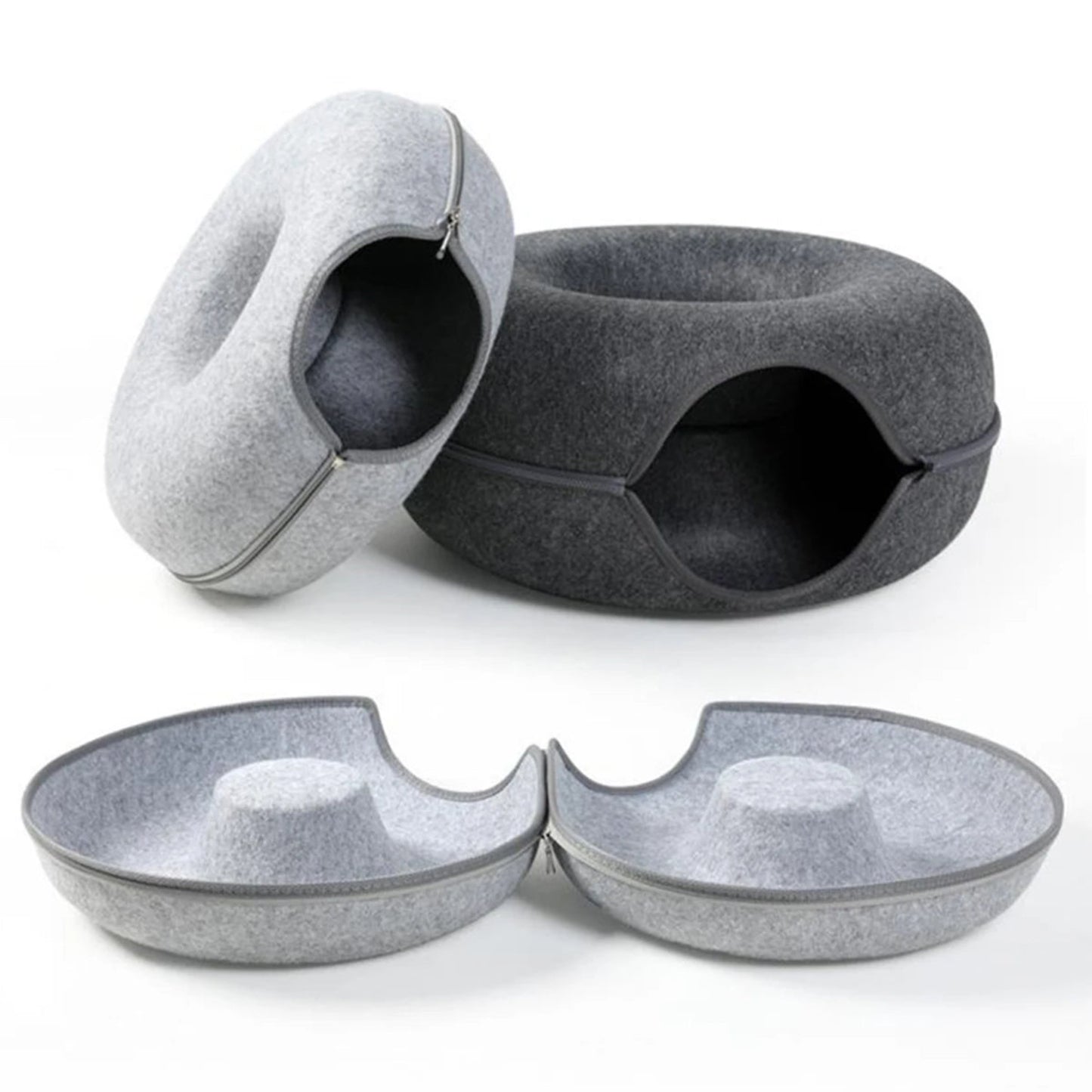 The Donut Nest — Felt Cat Bed & Play Nook